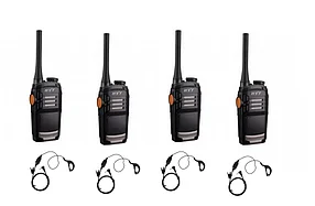 4x рации TC-320+ 4х наушника оригинал (3-5 км)