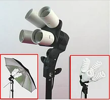2 зонта 110 см на просвет на стойках с головками на 4 лампы, фото 2