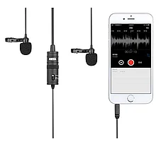 BOYA BY-M1DM  двойной Петличный стерео микрофон для смартфонов!, фото 2