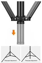 Стойка 260 см для студийного света до 10 кг с алюминиевой головкой 1/4 " - 3/8 ", фото 3