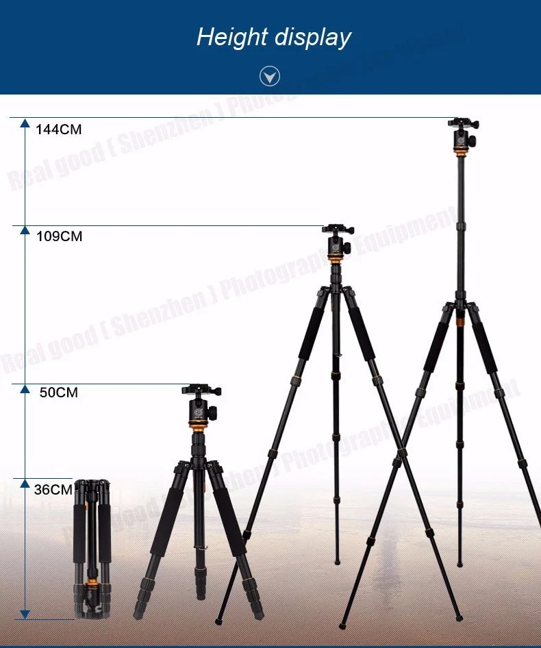 Штатив/ монопод  Beike Q999S алюминиевый Профессиональный для фотоаппарата