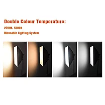 Софтбокс 50×70 с LED лампой с теплым и холодным светом на стойке, фото 3