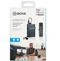 Boya BY-WM4 PRO5 Компактный беспроводной петличный микрофон комплект на АНДРОИД, фото 3