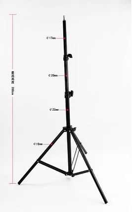 Стойка 190 см для кольцевых ламп до 3 кг с алюминиевой головкой 1/4 ", фото 2