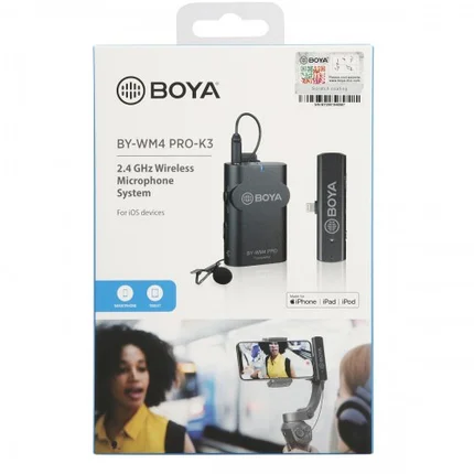 BOYA BY-WM4 PRO-K3 Беспроводной петличный микрофон для iPhone, IOSc, фото 2