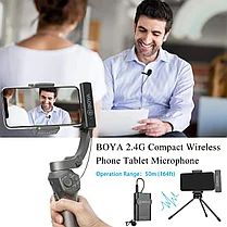 BOYA BY-WM4 PRO-K3 Беспроводной петличный микрофон для iPhone, IOS до 60 метров, фото 2