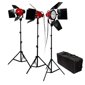 Комплект Red Head 2400W с 1 галогенным источником света на стойках, фото 2