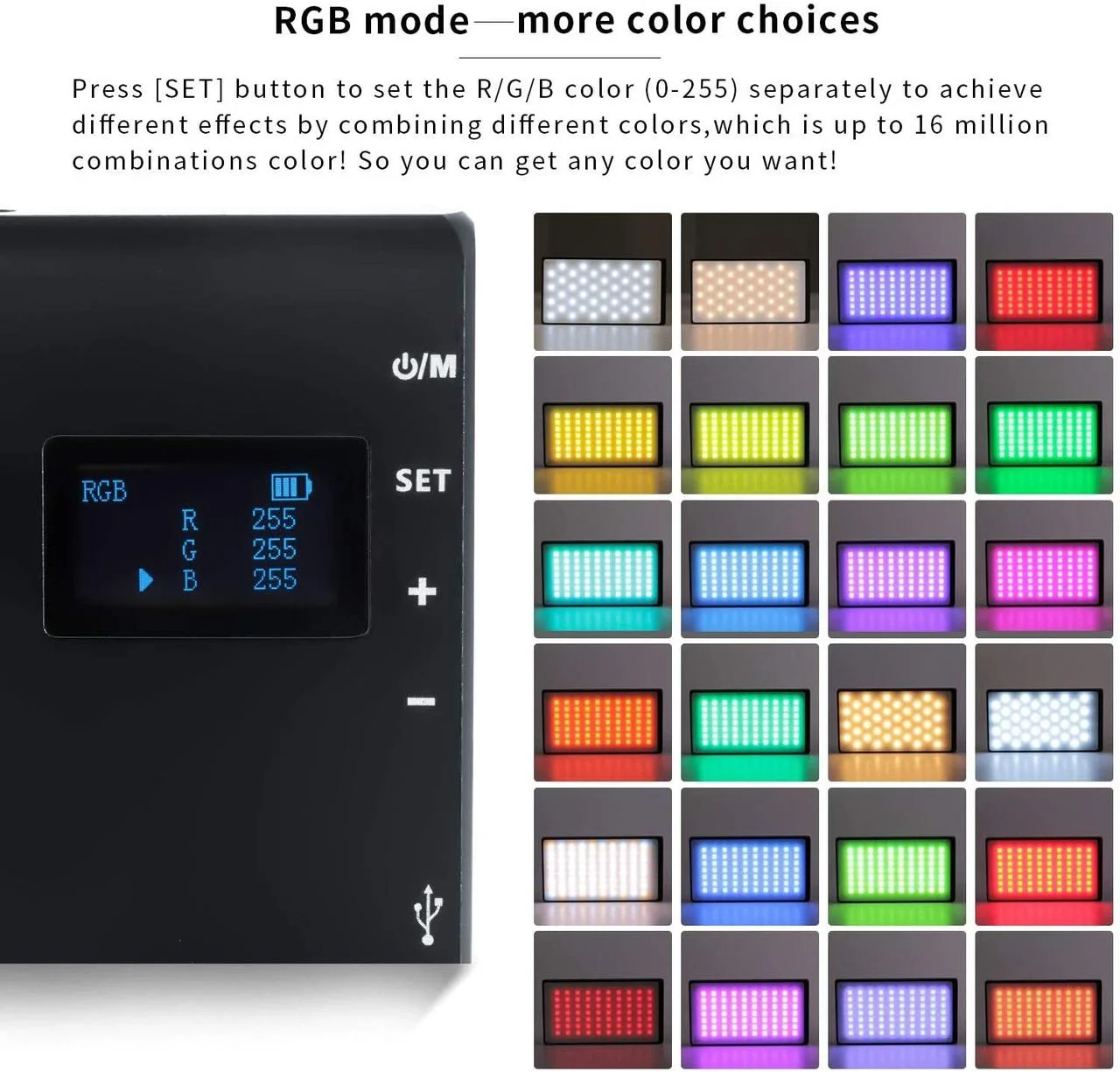 RGB Прожектор цветной карманный LED-Q1
