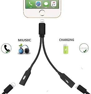 Разветвитель на зарядное устройство и наушники для iPhone, фото 2