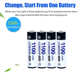 Аккумуляторы перезаряжаемые AAA 1100mah  Ni-MH Doublepow, 4 шт