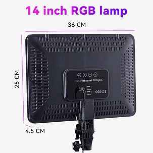 Пржекктор RGB  для студийной фотосъемки, лампа 3000K-6500K с регулируемой яркостью, фото 2