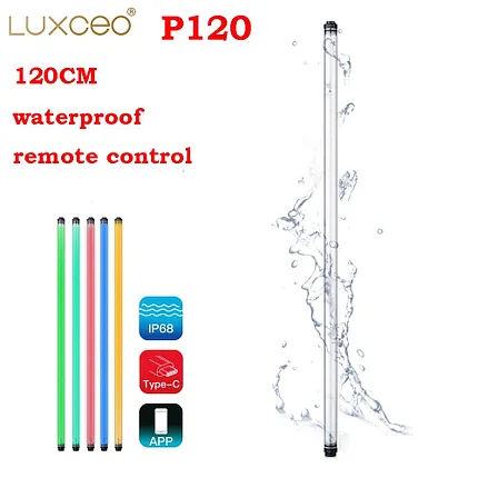 LUXCEO P120 RGB Прожектор 120 см водонепроницаемый, Управление с телефона, фото 2