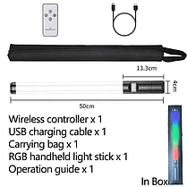 50 см Прожектор RGB LIGHT STICK, фото 3