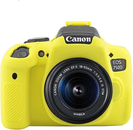 CANON 750D Защитный силиконовый чехол ЖЕЛТЫЙ, фото 2