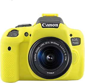 NIKON D750 Защитный силиконовый чехол Желтый