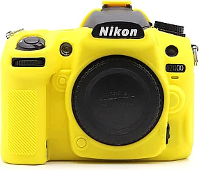 NIKON D7000 Защитный силиконовый чехол желтый