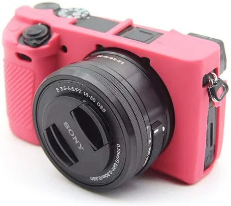 SONY A6400  Защитный силиконовый чехол Малиновый/Розовый, фото 2