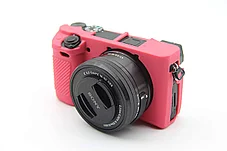SONY A6400  Защитный силиконовый чехол Малиновый/Розовый, фото 3