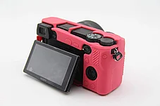 SONY A6400  Защитный силиконовый чехол Малиновый/Розовый, фото 2