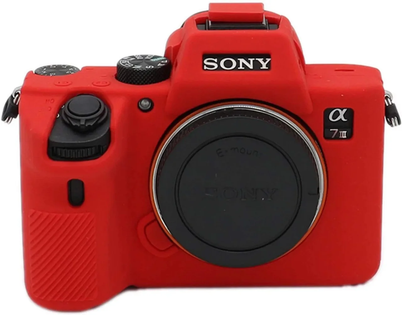 SONY A7R3  Защитный силиконовый чехол Красный
