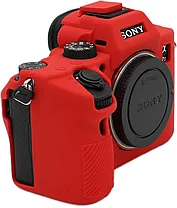 SONY A7R3  Защитный силиконовый чехол Красный, фото 3