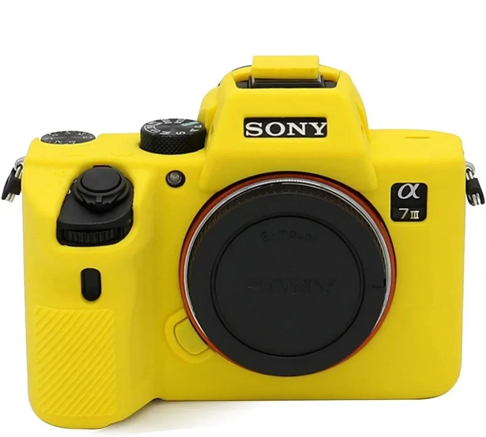 SONY A7R3  Защитный силиконовый чехол Желтый