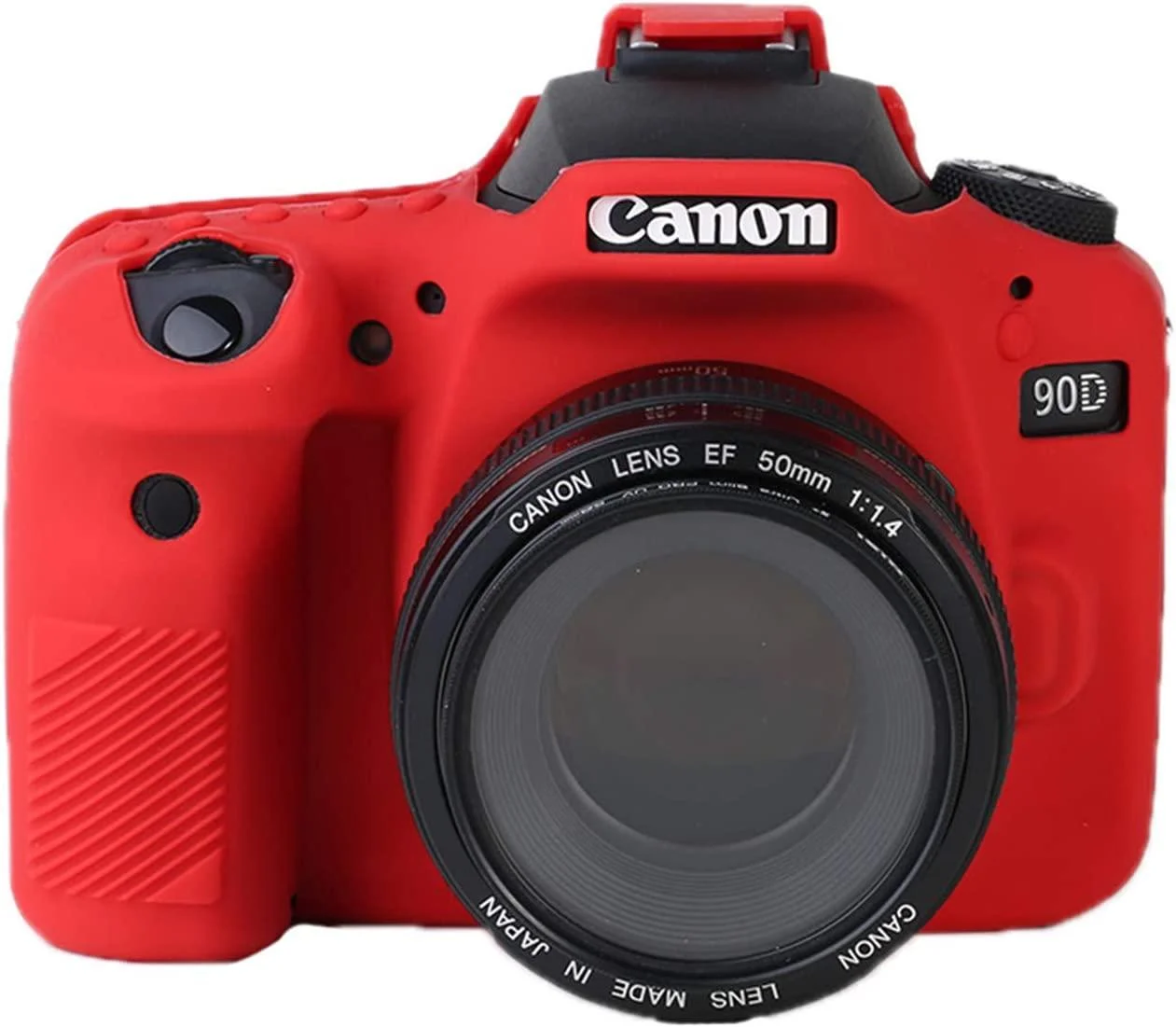 CANON 90D Защитный силиконовый чехол Красный