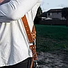 Кожаный Ремень для 2-х фотоаппаратов и аксессуаров коричневый, фото 3