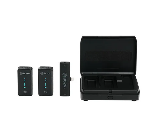 BOYA BY-XM6-K4 на Iphone\ двойной беспроводной петличный микрофон с кейсом