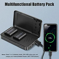 DB-NPF-W50 Зарядное устройство двойное POWERBANK, фото 2