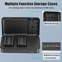DB-NPF-W50 Зарядное устройство двойное POWERBANK, фото 2