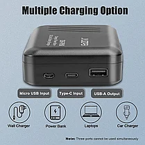 DB-NPF-W50 Зарядное устройство двойное POWERBANK, фото 3