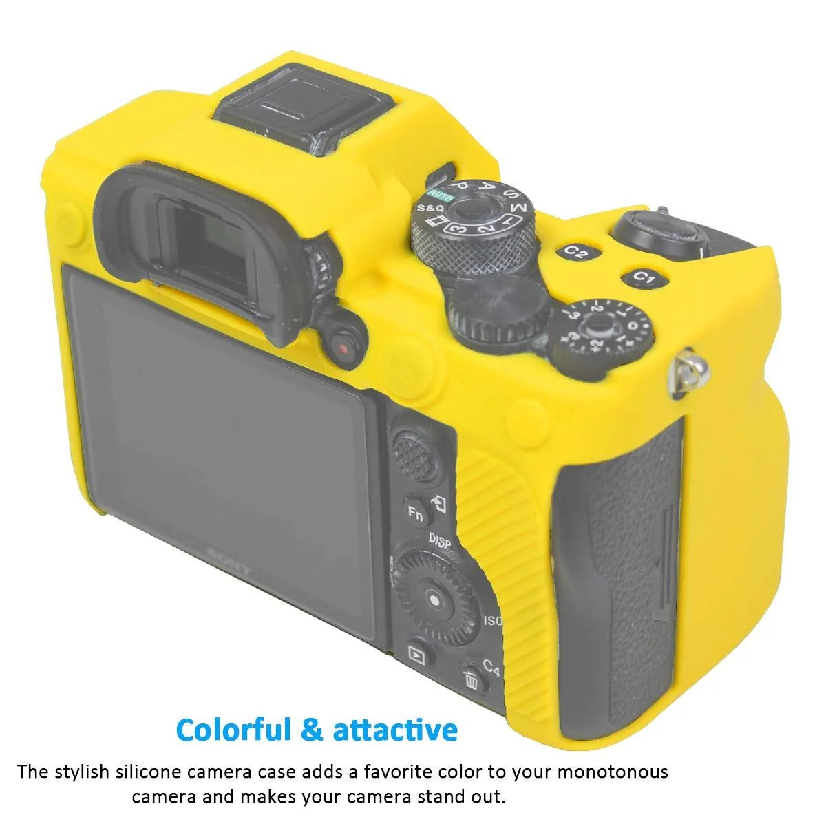 SONY A7R4  Защитный силиконовый чехол Желтый