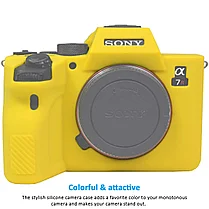 SONY A7R4  Защитный силиконовый чехол Желтый, фото 3