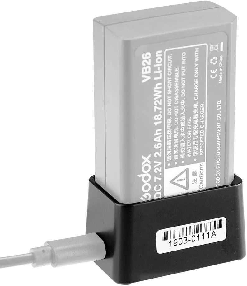 Зарядное устройство Godox VC26 USB для Вспышка  Godox V1C/N TTL для Canon/Nikon