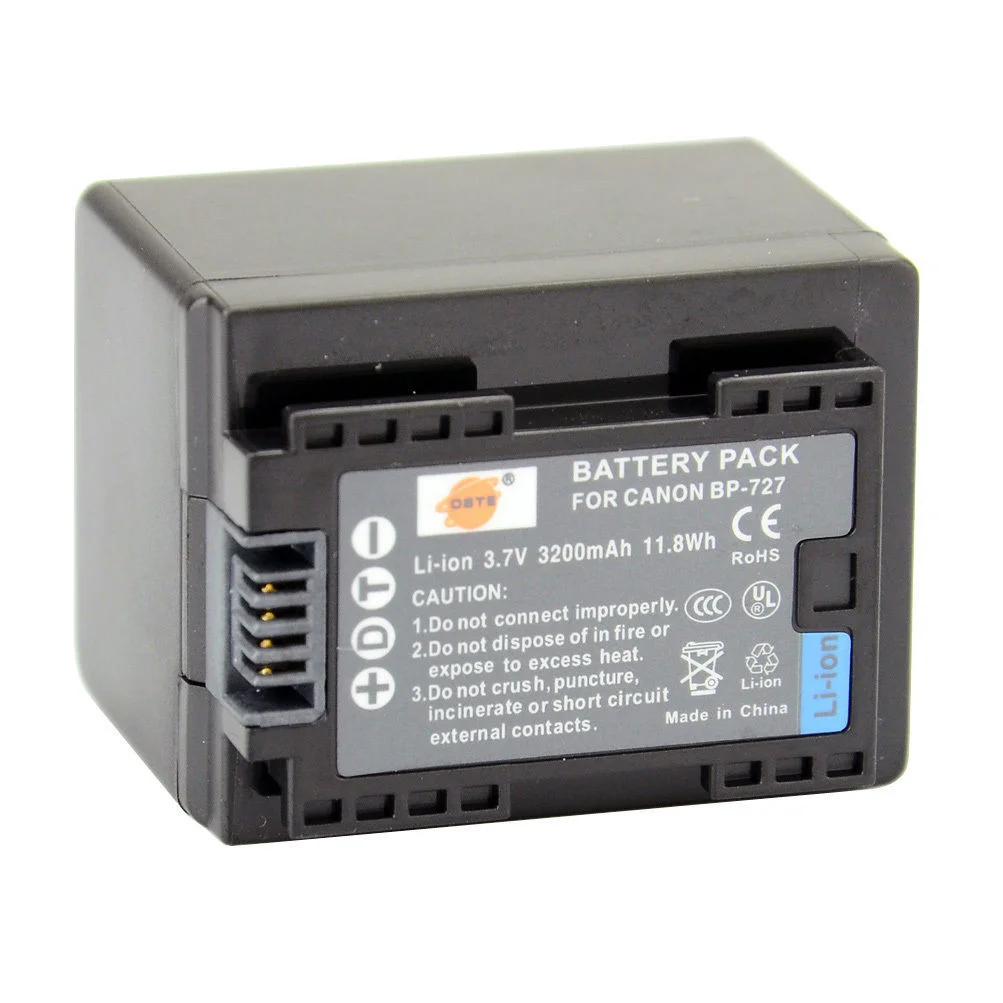 Аккумуляторы BP-727 для камер CANON VIXIA HF M50 M500 M52 M56 VIXIA HF R30