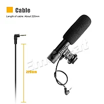 Накамерный микрофон MIC-01 мини для Canon/ Nikon от ISHOOT, фото 2