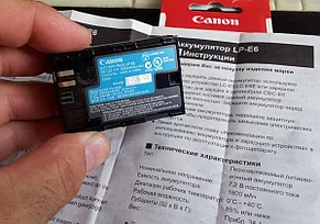 Аккумулятор LP-E6N ОРИГИНАЛ на Canon EOS 5D/Mark II/5D/Mark III/60D/60Da/7D, фото 3