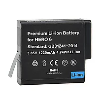 GoPro hero 6 Аккумуляторы  / 1230 mAh/ 3.85V / 4.74Wh, фото 2