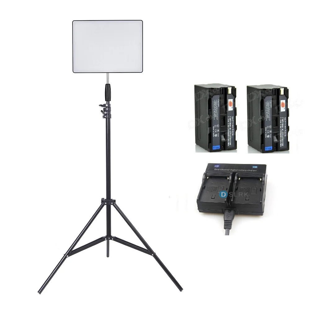 Светодиодная (LED) панель для фото / видео YN600 Air LED-192 + 2 батареи NP-F970 + зарядный хаб на 2 батареи + стойка