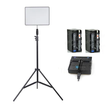 Светодиодная (LED) панель для фото / видео YN600 Air LED-192 + 2 батареи NP-F970 + зарядный хаб на 2 батареи + стойка, фото 2