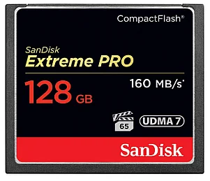 SanDisk Extreme PRO 128 GB /ОРИГИНАЛ!/ CompactFlash карта памяти UDMA 7 скорость до 160MB, фото 2