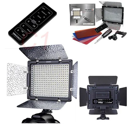 YN-300 II Накамерный LED прожектор с аккумулятором и зарядным устройством, фото 2
