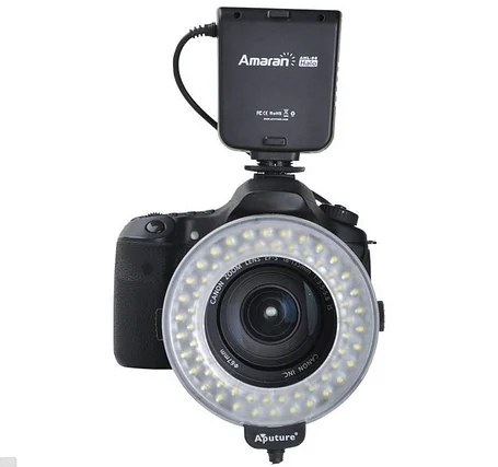 Apature Amaran AHL-С60 Накамерный LED прожектор+вспышка кольцо , фото 2