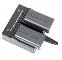 Зарядное устройство для 2-х аккумуляторов SONY NP-F970/NP-F770/NP-F550/NP-F570 и т.д., фото 2